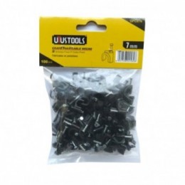 GRAPAS PLASTICAS 7MM NEGRA WIRE CLIP 100 PCS