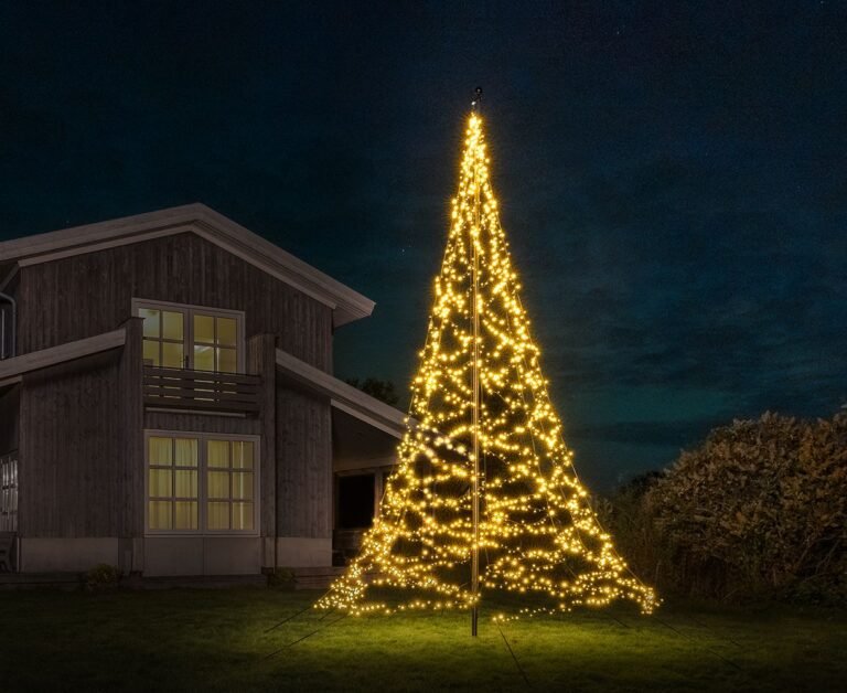 arbol de navidad iluminado con luces led