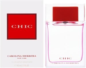 botella elegante de perfume carolina herrera