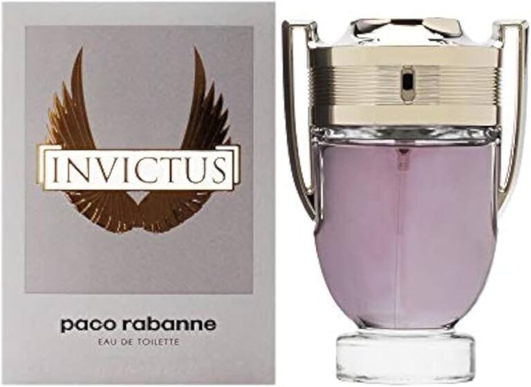botella perfume invictus con fondo elegante