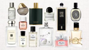 botellas elegantes de fragancias diversas