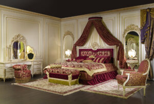 cama king size lujosa en habitacion elegante