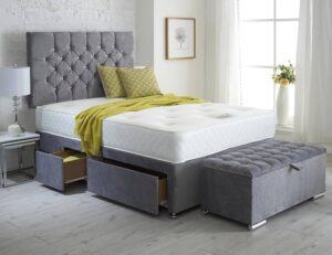 colchon extragrande sobre cama elegante
