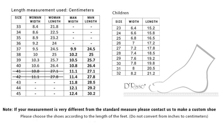 comparacion tallas calzado usa y chile