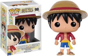 Dónde comprar Funko Pop de One Piece originales en Chile 6 figuras funko pop de one piece exhibidas