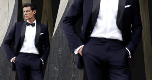 hombre elegante con pantalon sin cinturon