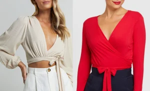 Dónde comprar blusas cruzadas al frente elegantes y cómodas 19 mujer con blusa cruzada elegante y comoda