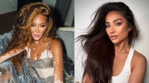 mujer morena clara con cabello tenido