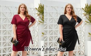 Dónde Comprar Vestidos Cortos con Cuello V para Todas Las Ocasiones 9 mujer usando vestido corto cuello v elegante