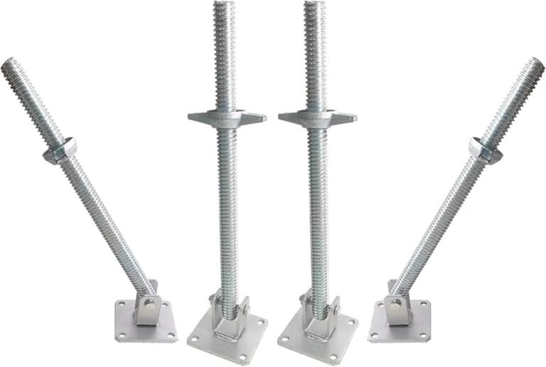 Para Qué Sirven Los Niveladores Para Andamios Y Cómo Usarlos Correctamente 2 niveladores ajustables en andamios de construccion