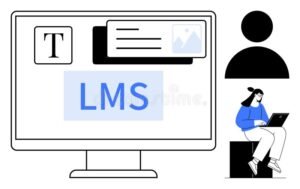 pantalla computadora con plataforma educativa digital