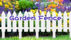 rejas de jardin plastico rodeando flores coloridas