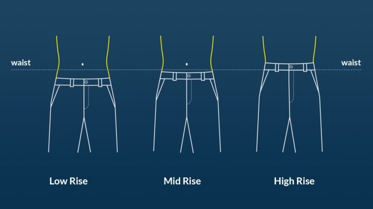 variedad de pantalones de tiro medio colgados